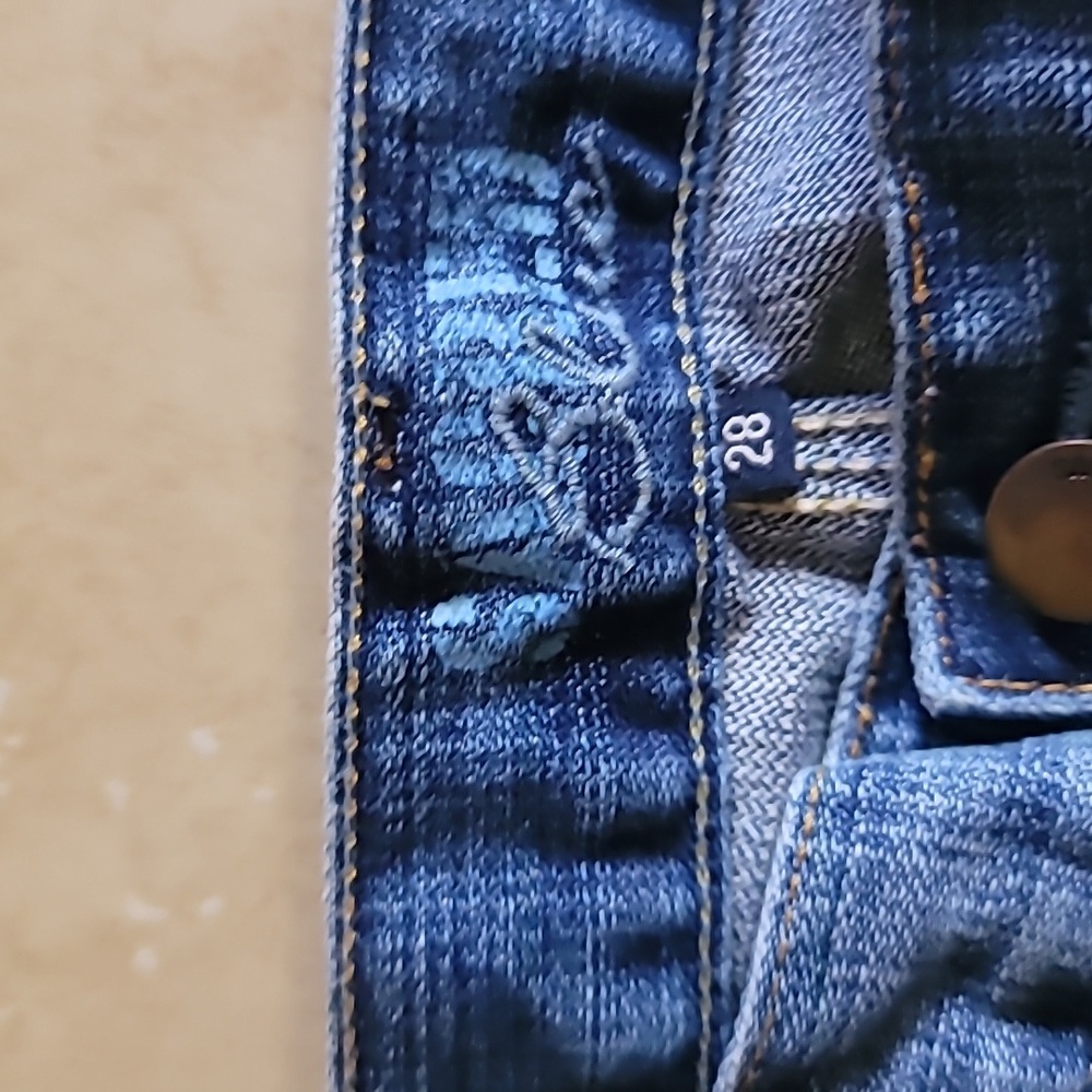Sacred Blue Blue Low Rised BootCut Ripped Jeans - Picture 4 of 8